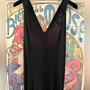 Free People Black Sleeveless Jumpsuit M